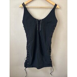 Dolls Kill Poster Girl Real Stallion Sass Lace-Up Mini Dress Women’s Size 1X